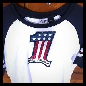 Ladies Harley-Davidson tee with rhinestones